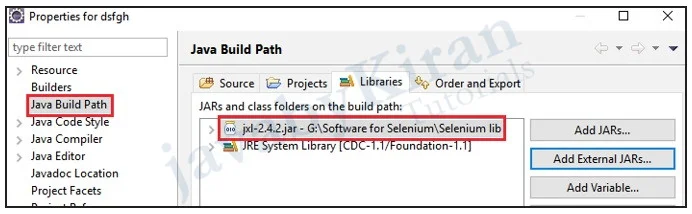 add external jars in eclipse java project