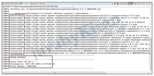 maven output console