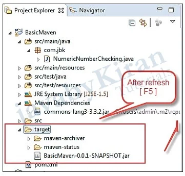 maven project explorer