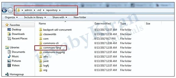 maven local repository in eclipse