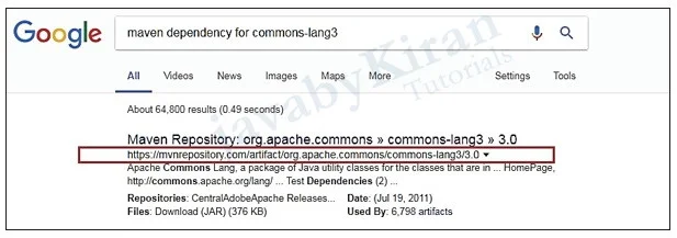 maven dependency commons-lang3