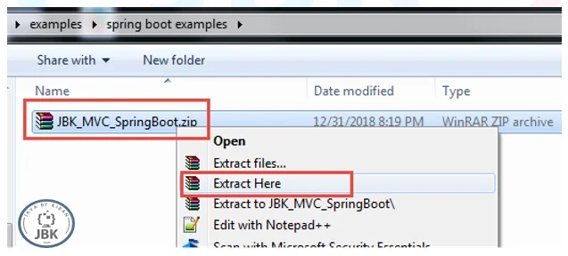 extract mvc boot file