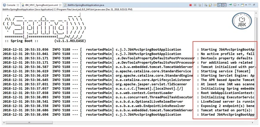 run main class of spring boot application