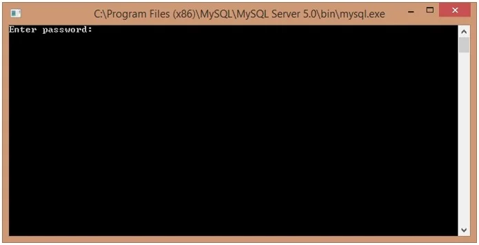 For opening MySql : Start->type 'mysql' open 'MySql Command line Help' and enter password as 'root'