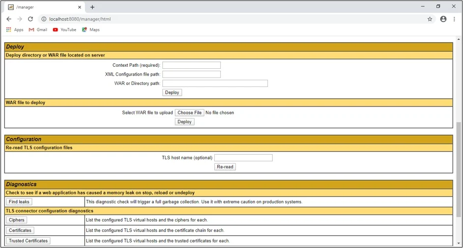 Deploying WAR File using Tomcat