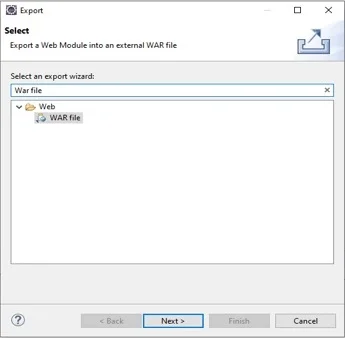 Create WAR File of Project in Eclipse